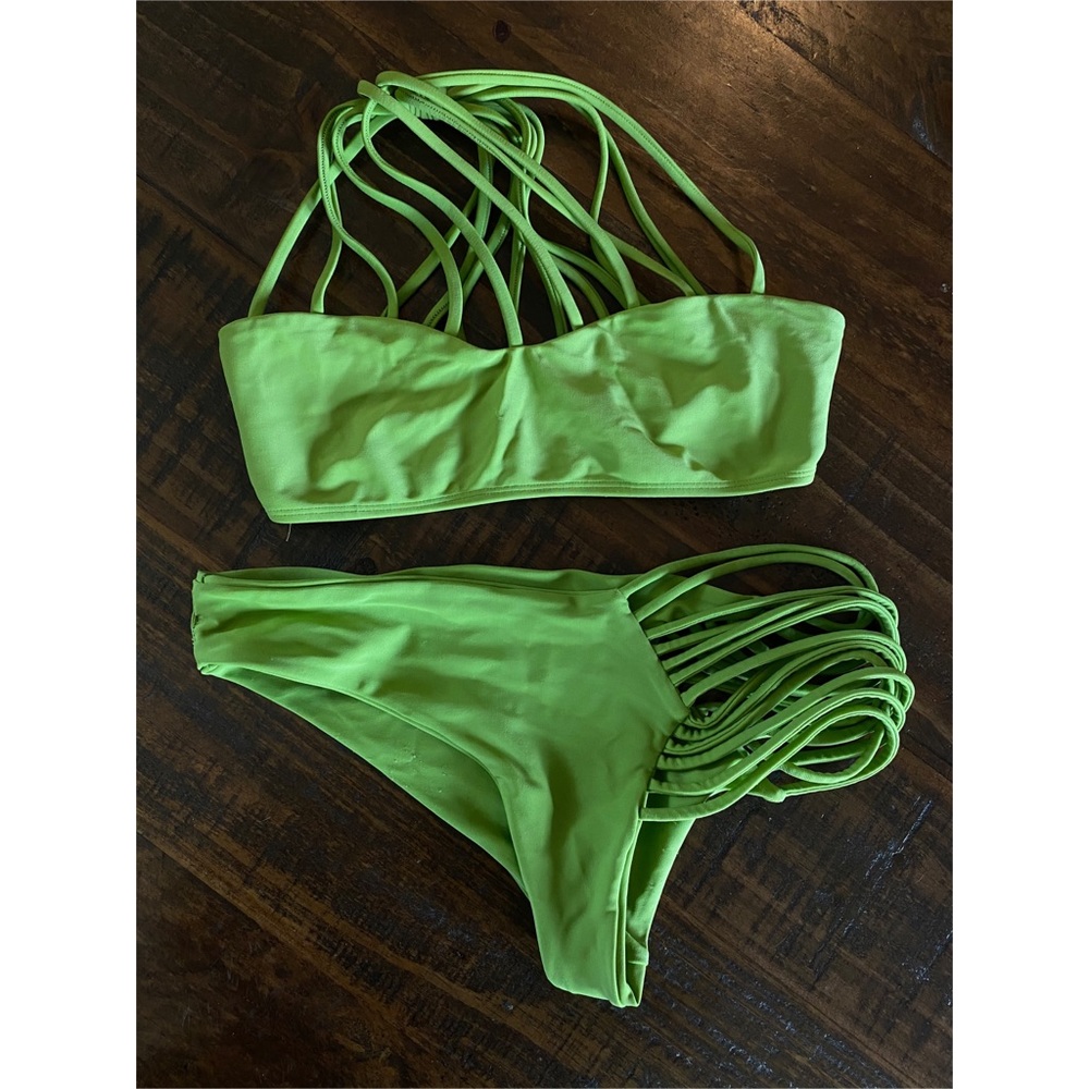 Manini Bikini Lime Green size Small RARE